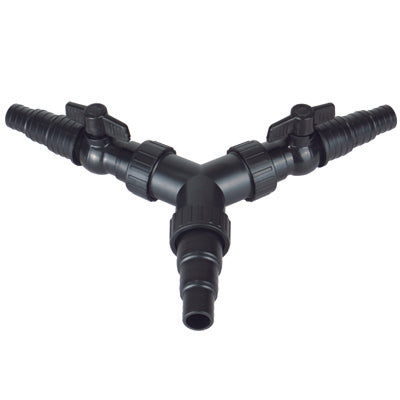 PondXpert Large Y-Piece with Flow Regulators (25/32/38mm)
