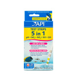 API 5 in 1 Aquarium Water Test Strips (25 strip pack)