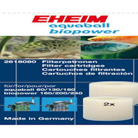 EHIEIM Filter Cartridge for Aquaball 45 and Biopower 160-240 (2 pack)