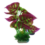 8" Green & Pink Plastic Plant